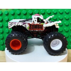 Monster Jam Zombie Monster Truck 1:64 Scale Die-Cast White Red Chassis BKT Tires